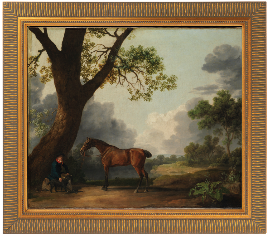 The Third Duke of Dorset's Hunter with a Groom and a Dog