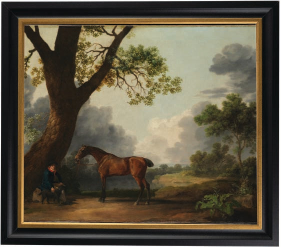 The Third Duke of Dorset's Hunter with a Groom and a Dog