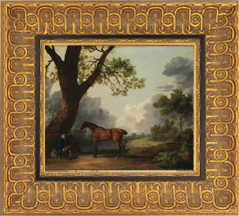 The Third Duke of Dorset's Hunter with a Groom and a Dog