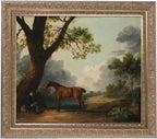 The Third Duke of Dorset's Hunter with a Groom and a Dog